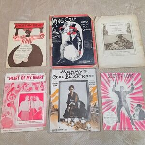 Mixed Lot Sheet Music Vintage 1910-1950s Ephemera Historical Decor Calamity Jane